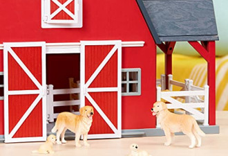 9.3折，玩具金毛猎犬雕像 – 农场动物玩具套装