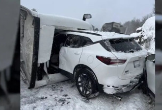 奇迹！加拿大女经纪 高速撞失控大卡车 毫发无伤