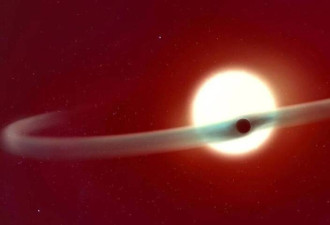 奇观！行星拖着巨尾横跨太空