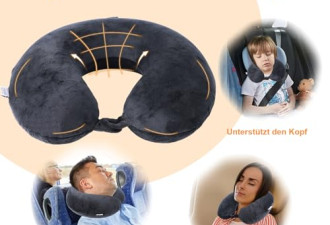 8.7折，Far win旅行枕，100％纯记忆泡沫U型颈枕