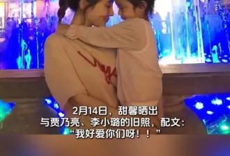 甜馨晒出与贾乃亮,李小璐的旧照:我好爱你们呀