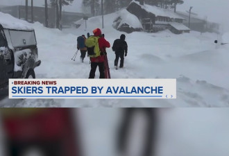 美国加州北部山区发生雪崩，10名滑雪者失踪