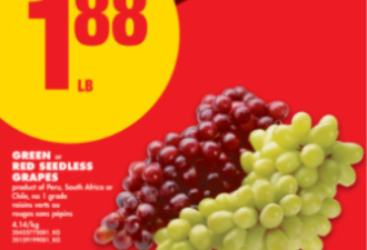 本周特价: 橙子$0.78 苹果$0.75 菠萝$2 牛眼肉$5.44 牛奶$5.17