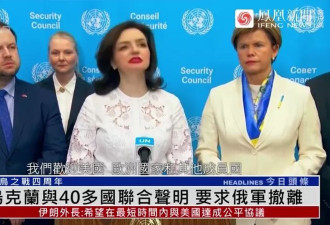 乌克兰联合国拉40多国发涉俄声明，美国未参与