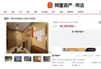 许家印侄子豪宅拍卖 被买家5016万元拍下