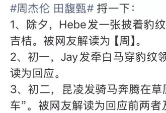 周杰伦田馥甄的恋情瓜愈演愈烈，CP粉怒骂昆凌