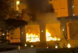 导弹碎片坠落迪拜一酒店爆炸起火，店方:仍可预订