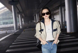 173大美女宋佳再出神图！撞色帆布夹克+蓝色牛仔裤，青春又靓丽！