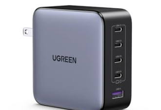 7折，UGREEN Nexode 100W 5 端口 USB C 充电器块 GaN