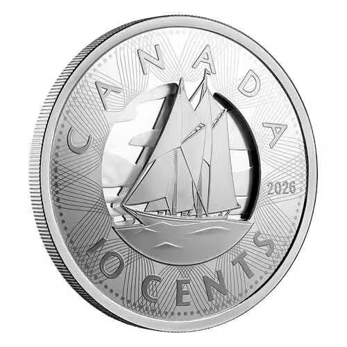 reverse side of Multilayered Bluenose Fine Silver Coin
