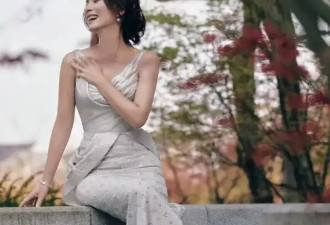 卢靖姗带4个月儿子赏春，穿礼服踩高跟推婴儿车像走秀，二胎好乖