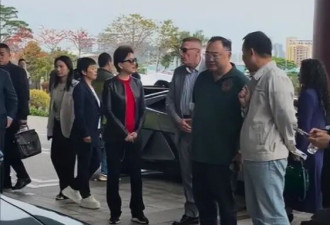 杨澜参加车展 全程被冷落 吴征大腹便便不正眼看她