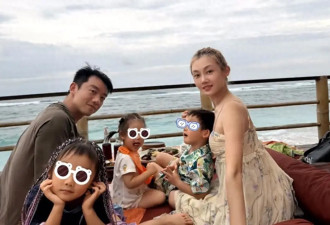 苗苗主动晒五口全家福，郑恺基因强大，仨孩子都像他看着一模一样