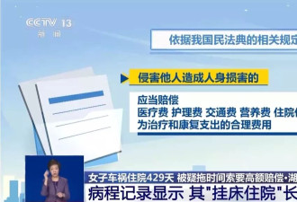 为索高额赔偿女子“挂床住院”371天 最高法：不支持