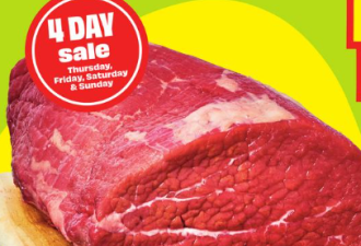 本周特价: 牛肉$5.99 蓝莓$2.99 西蓝花$0.98 红薯$0.8 菜油$5.99