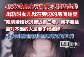 发长文忏悔！宋宁峰将无限期暂停所有演艺工作