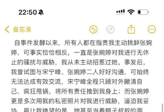 卷入宋宁峰婚姻的Q女士发长文声明 称自己是被男方欺骗的受害者