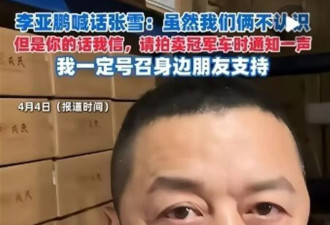 李亚鹏隔空回应张雪：现状买不起，但兄弟我拉群