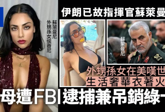 苏莱曼尼2亲属在美国被捕 外甥孙女生活奢华 曝照片