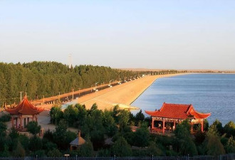 中国荒漠中挖出亚洲最大水库 成瀚海明珠