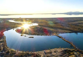 中国荒漠中挖出亚洲最大水库 成瀚海明珠