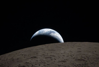 宇宙最震撼的一刻：NASA绕月照曝光 “地球落下”美到窒息