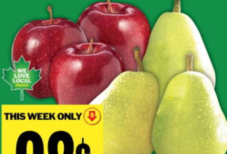 本周特价: 苹果$0.58 芒果$6.97/箱 哈密瓜$1.86 寿司米$12.98