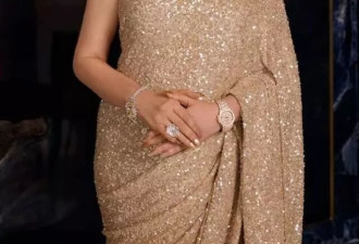 印度首富妻子重穿女儿香槟金纱丽，腕表价值4亿