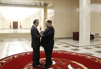 朝鲜最高领导人金正恩会见中国外交部长王毅