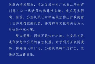 全红婵事件通报来了！31岁男子被行拘十日