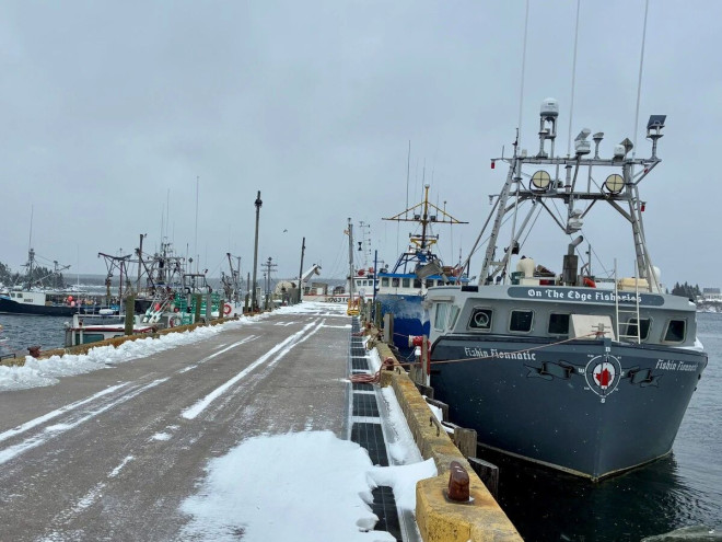 Lobster boats in Sambro, N.S., on Monday, Jan. 26, 2026.