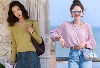 今春的“针织衫+阔腿裤” 太美太气质了
