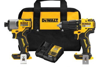 限时8折，DEWALT 20V MAX 电锤钻/冲击起子无绳工具套件