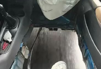 河南兰考一“破车”上路行驶：副驾缺底盘、安全气囊已弹出