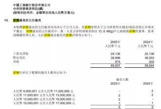 多家银行披露“最高薪5人”:有人年薪超1800万元