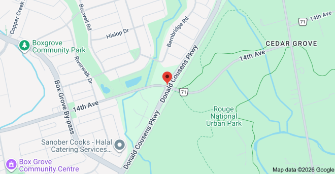 Map of 14th Ave & Donald Cousens Pkwy, Markham, ON L6B 1A8