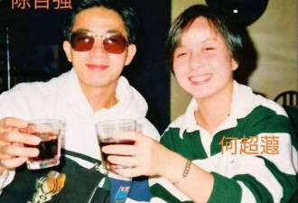 80年代，何超蕸和陈百强，一张罕见的合影
