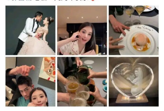 郭富城方媛结婚9周年，晒照秀恩爱，两件不足600元的水晶摆件抢镜
