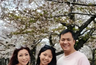 TVB前港姐季军晒日本赏樱美照！14岁女儿颜值获赞