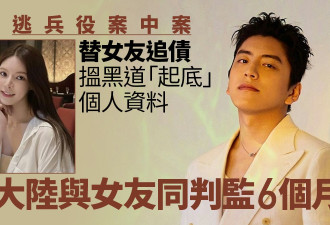 王大陆闪兵案外案：替女友追债、找黑道 双双判监