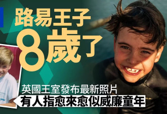 路易王子8岁了 王室发最新照 与父亲威廉童年撞脸