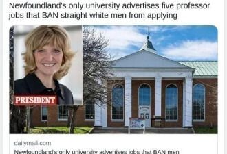 加拿大这所大学招聘炸锅: 白人直男禁入！国内外媒体关注