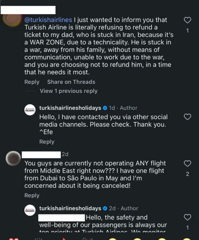 诈骗团伙社交媒体留言截图