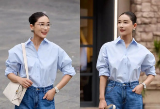 “蓝色系”衣服单品火爆了 这么搭配高级又洋气