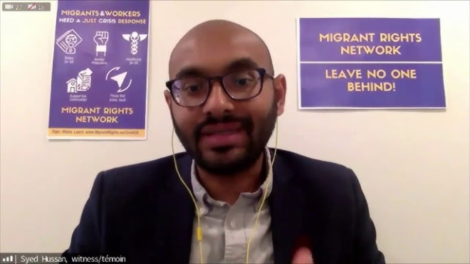 Migrant Workers in Canada are Being Exploited: Syed Hussan, Migrant Workers  Alliance for Change