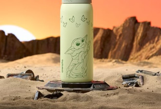 限时8.5 折，星球大战 Owala FreeSip 隔热不锈钢水瓶，带吸管