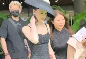 嫁进豪门的文咏珊，五一假期一袭黑裙现身上海