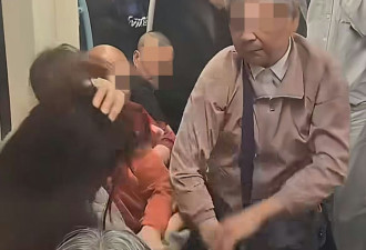 上海地铁2老者与女子抢座 扯头发兼吐口水爆冲突