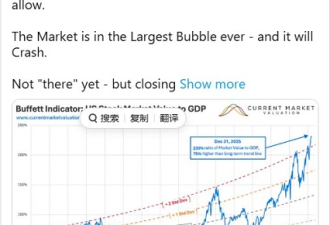 “市场处于有史以来最大的金融泡沫”