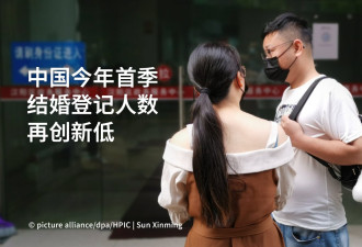 中国首季结婚登记人数再创新低